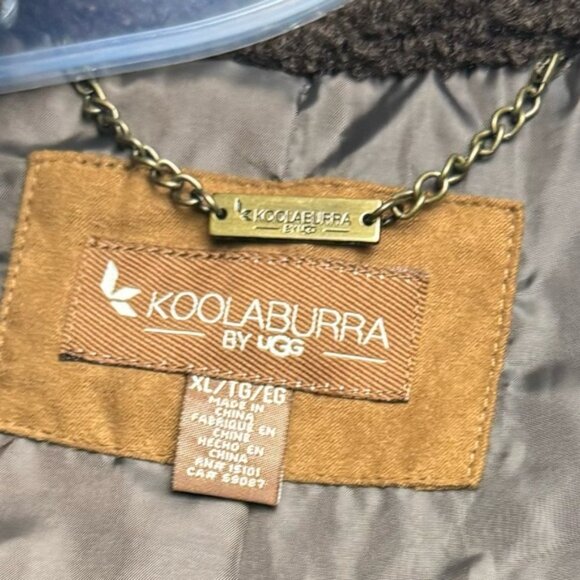 UGG Kookaburra NEW Oversized Sherpa Fleece Jacket Shacket Brown Warm SoftCozy XL - Picture 9 of 16